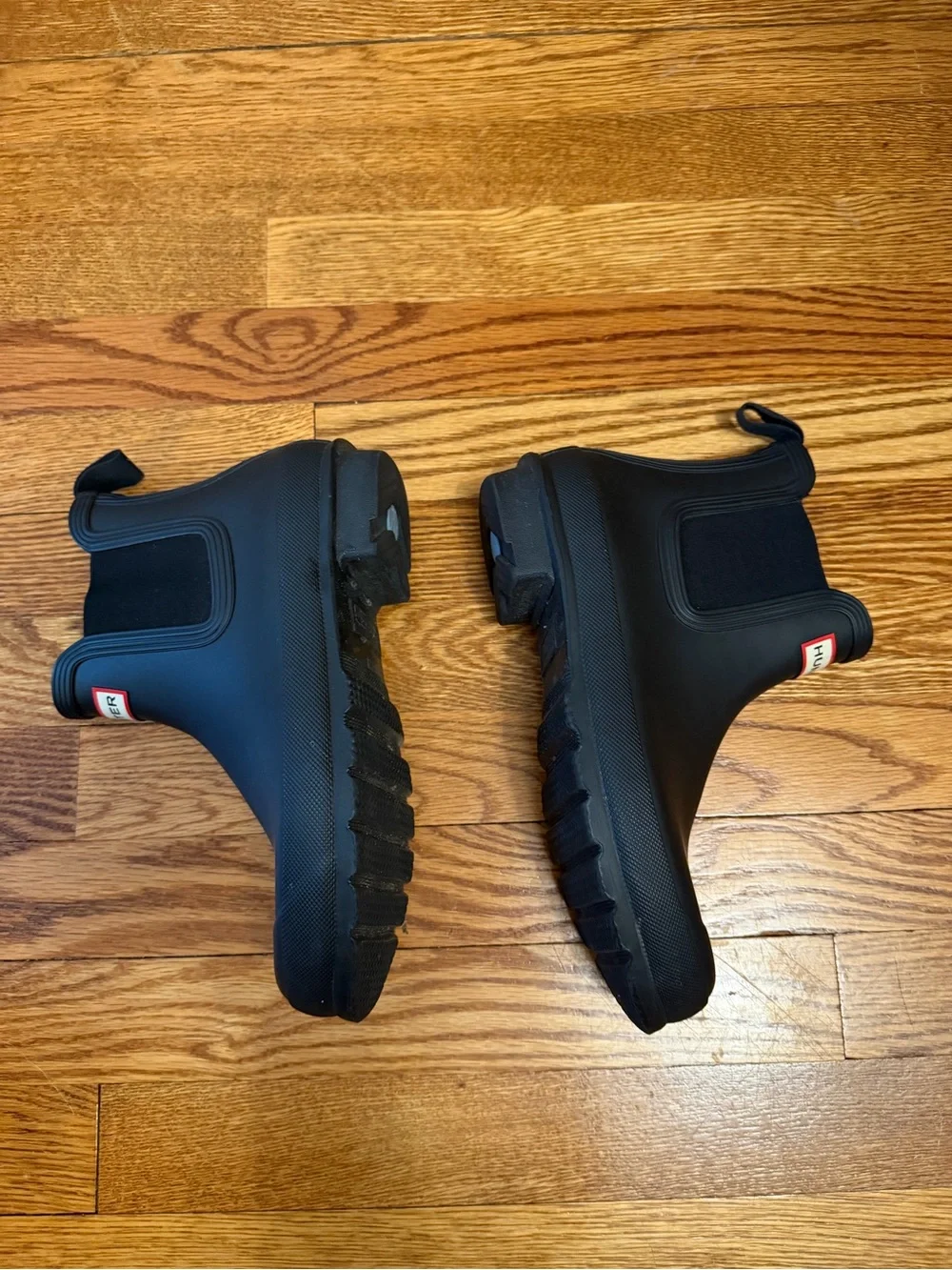Hunter Black Original Chelsea Rain Boots Waterproof Size 9 wfs2006rma